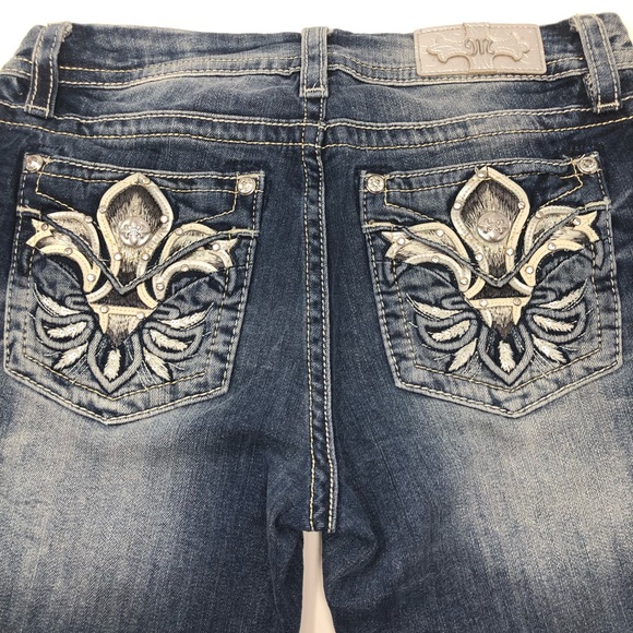 Miss Me Mid-Rise Easy Boot Stretch Blue Jeans - Picture 3 of 7